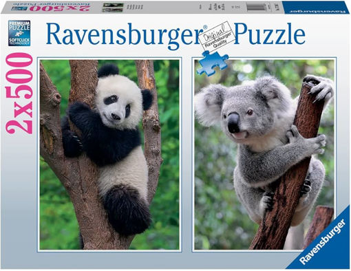 Picture of Ravensburger Puzzle Panda And Koala 2 x 500 Pieces